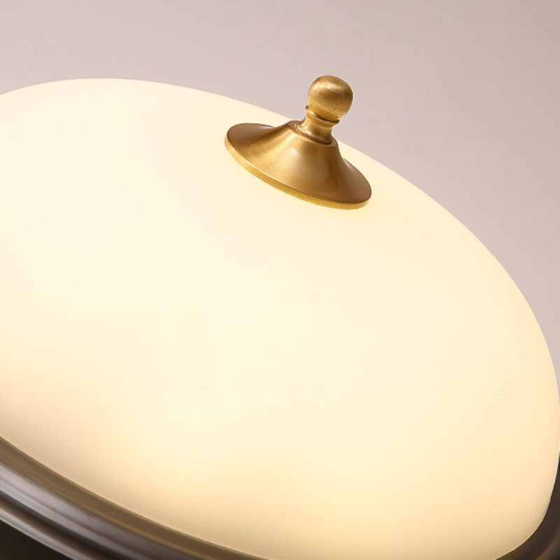 American Style Ceiling Light Dome Shape Ceiling Lamp with Glass Shade for Living Room