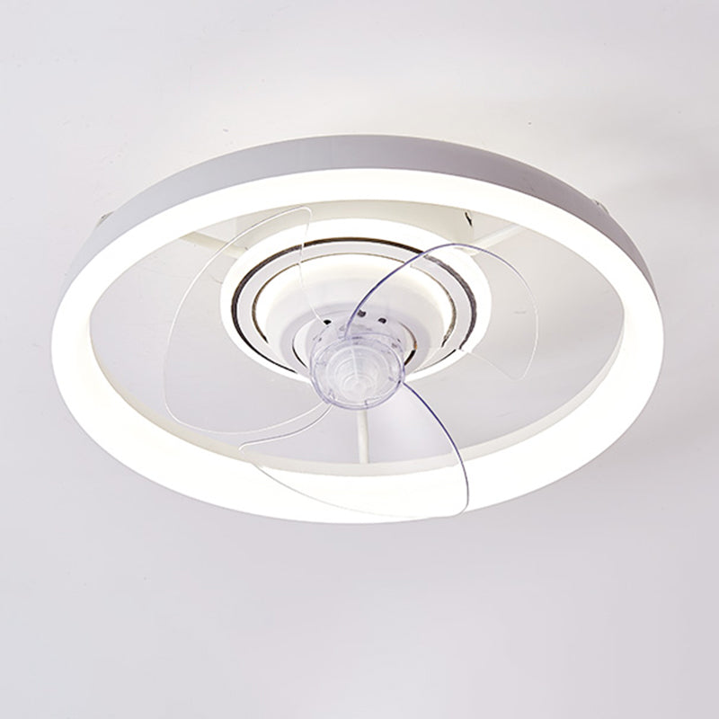 LED Ceiling Fan Light Modern Ceiling Mount Lamp with Acrylic Shade for Bedroom