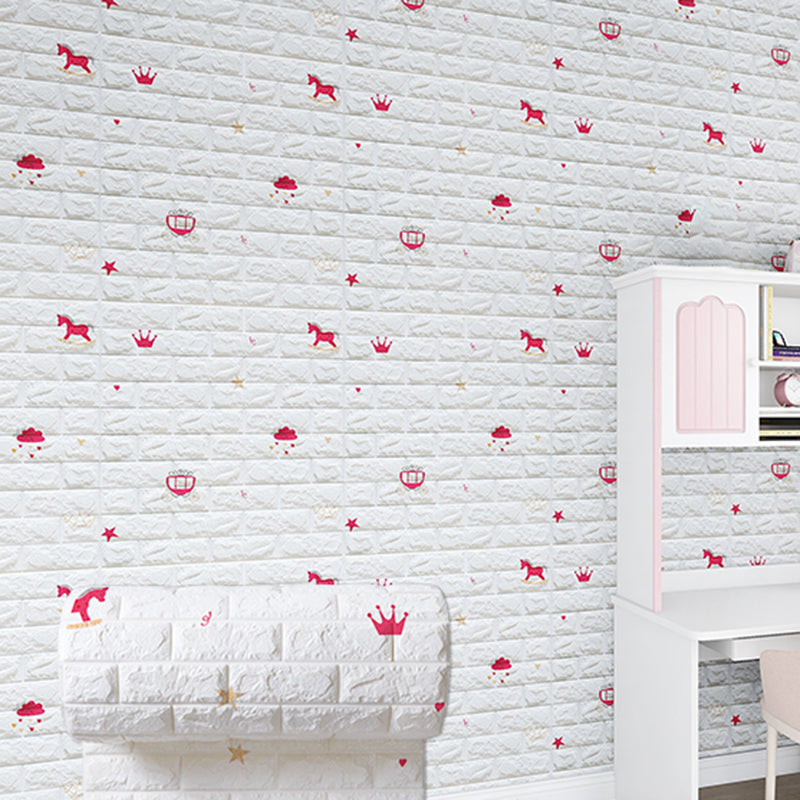 Modern Cartoon Wall Paneling Peel and Stick Wall Ceiling for Bedroom