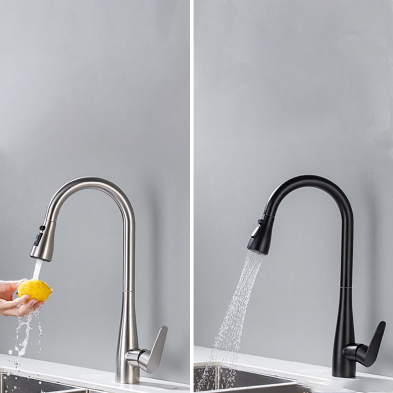 Touch Sensor Spray Kitchen Faucet Stainless Steel Swivel Spout with Pull Down Sprayer