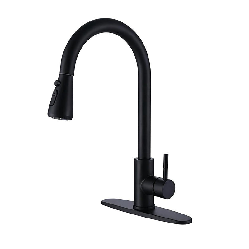 Pulldown Sprayer Bar Prep Kitchen Faucet Contemporary Bridge Faucet