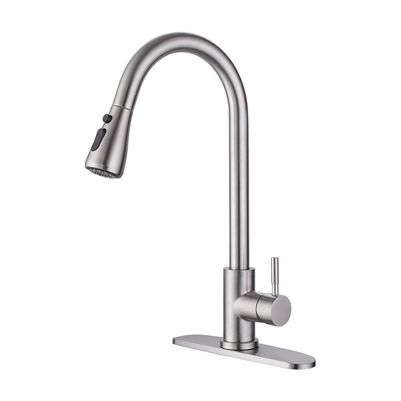 Pulldown Sprayer Bar Prep Kitchen Faucet Contemporary Bridge Faucet