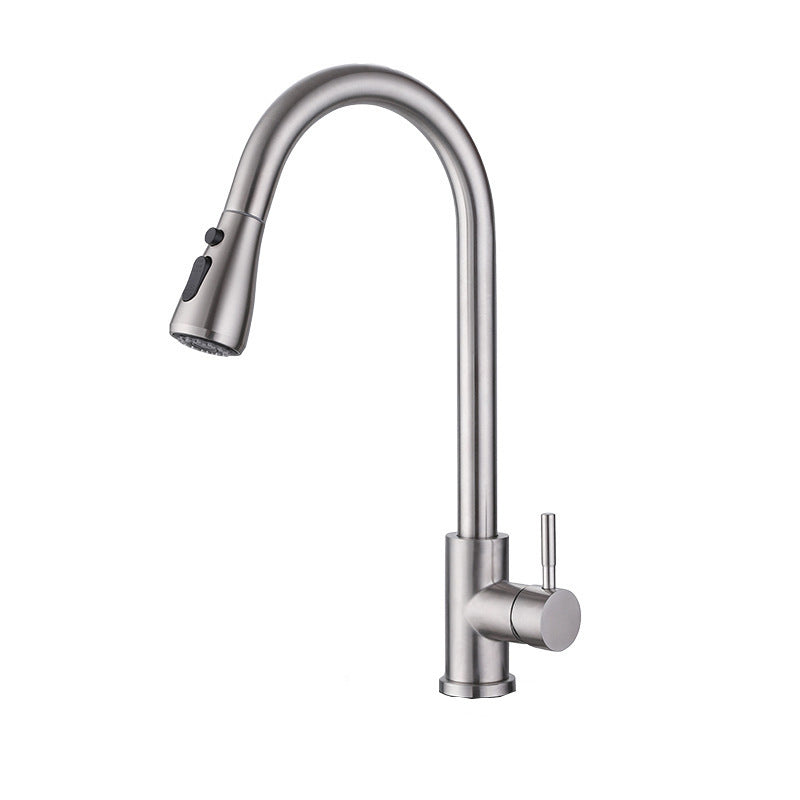 Pulldown Sprayer Bar Prep Kitchen Faucet Contemporary Bridge Faucet