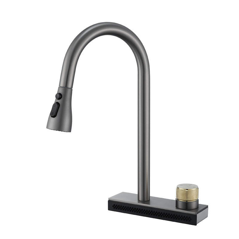 Contemporary Pot Filler Kitchen Faucet with Deck Plate 2 Hole Bar Faucet