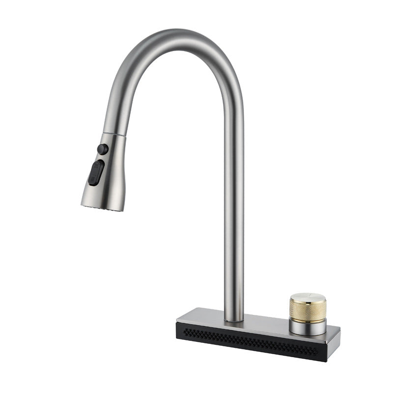 Contemporary Pot Filler Kitchen Faucet with Deck Plate 2 Hole Bar Faucet