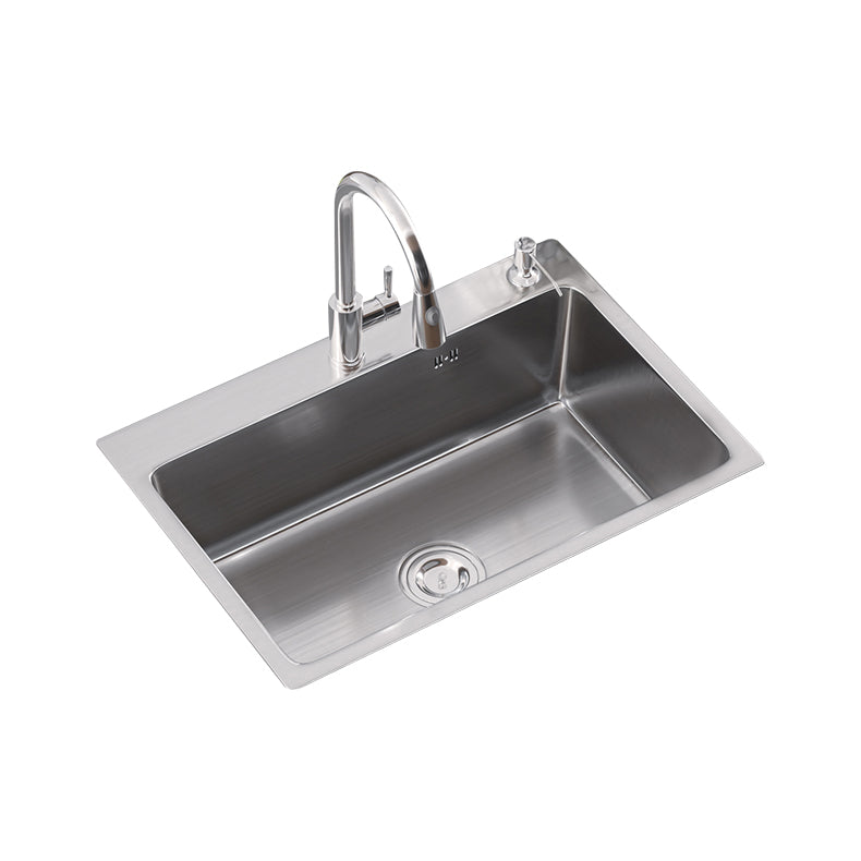Modern Single Bowl Kitchen Sink Stainless Steel Kitchen Sink with Rectangle Shape