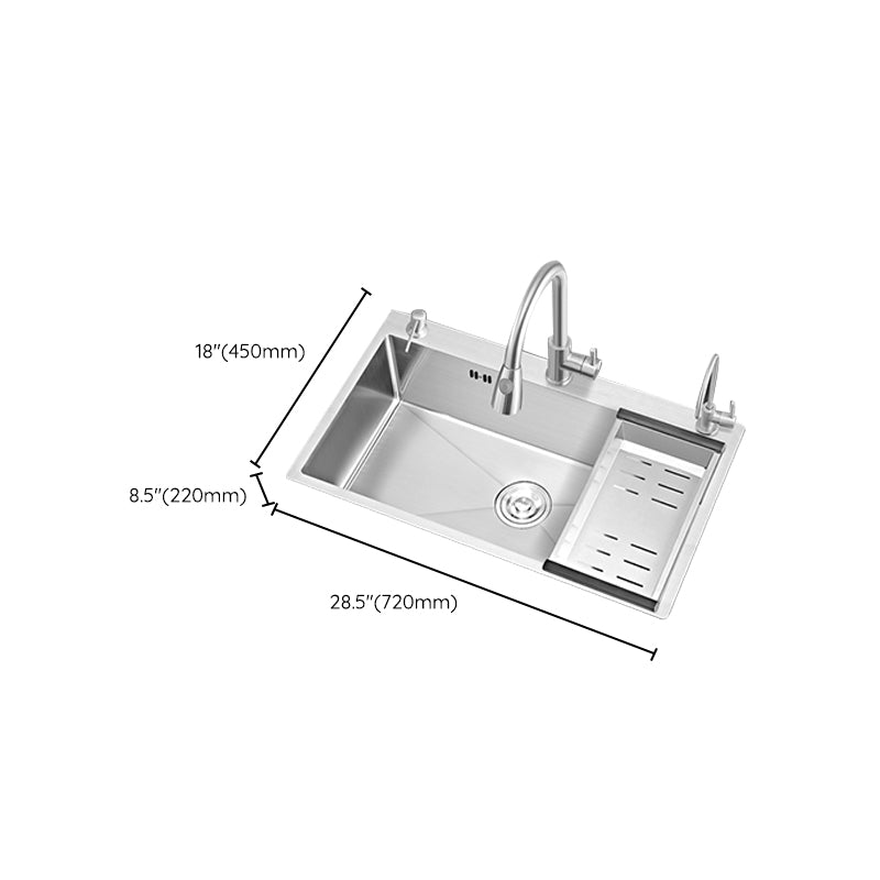 Modern Single Bowl Kitchen Sink Stainless Steel Kitchen Sink with Rectangle Shape