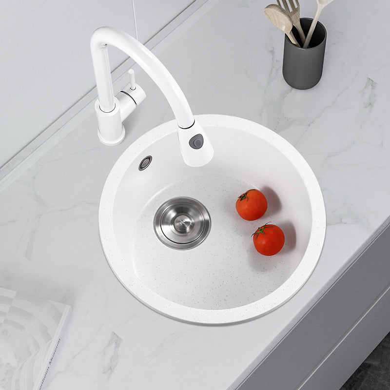 Single Bowl Kitchen Sink Modern Quartz Kitchen Sink with Round Shape