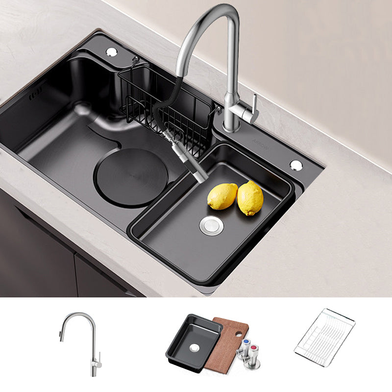 Stainless Steel Kitchen Sink Modern Style Kitchen Sink with Drain Strainer Kit