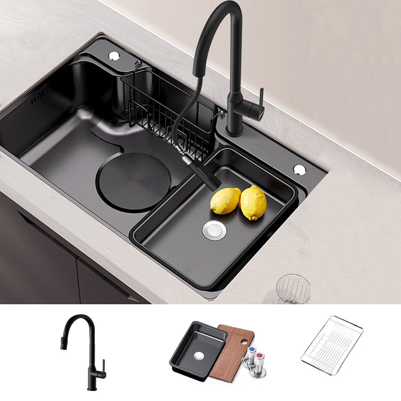 Stainless Steel Kitchen Sink Modern Style Kitchen Sink with Drain Strainer Kit