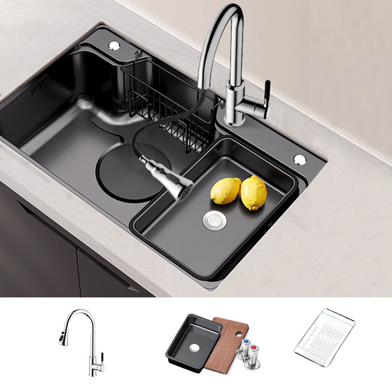 Stainless Steel Kitchen Sink Modern Style Kitchen Sink with Drain Strainer Kit