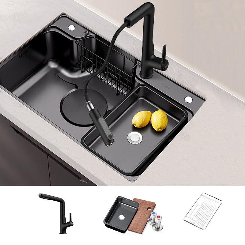 Stainless Steel Kitchen Sink Modern Style Kitchen Sink with Drain Strainer Kit