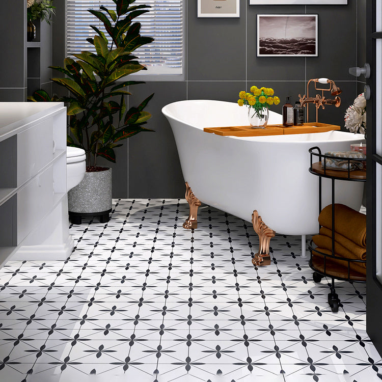 Patterned Rectangular Tile Modern Straight Edge Glazed Floor Tile