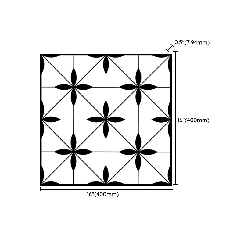 Patterned Rectangular Tile Modern Straight Edge Glazed Floor Tile