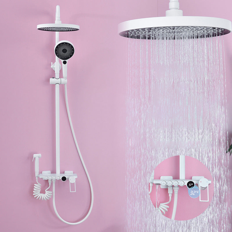 Wall Mounted Shower System Modern Handheld Shower Head Raining Jet Shower System