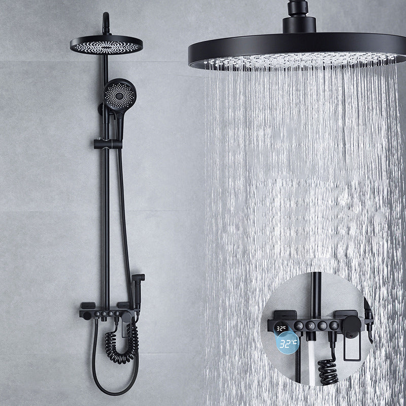 Wall Mounted Shower System Modern Handheld Shower Head Raining Jet Shower System