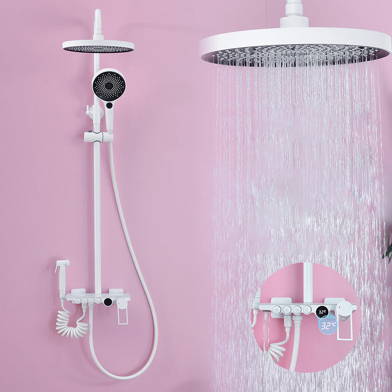 Wall Mounted Shower System Modern Handheld Shower Head Raining Jet Shower System