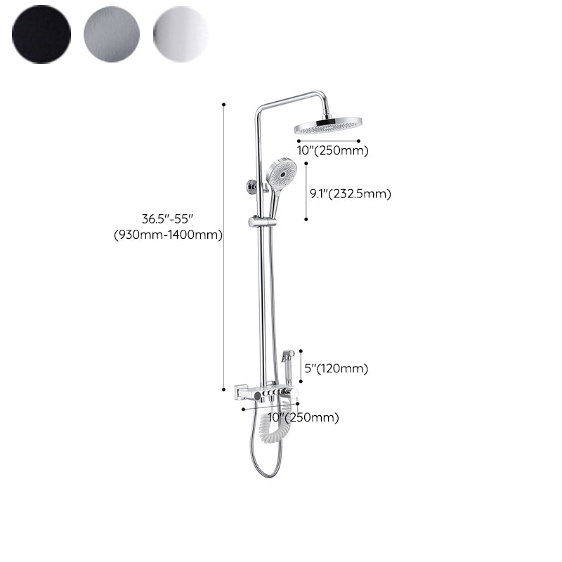 Wall Mounted Shower System Modern Handheld Shower Head Raining Jet Shower System