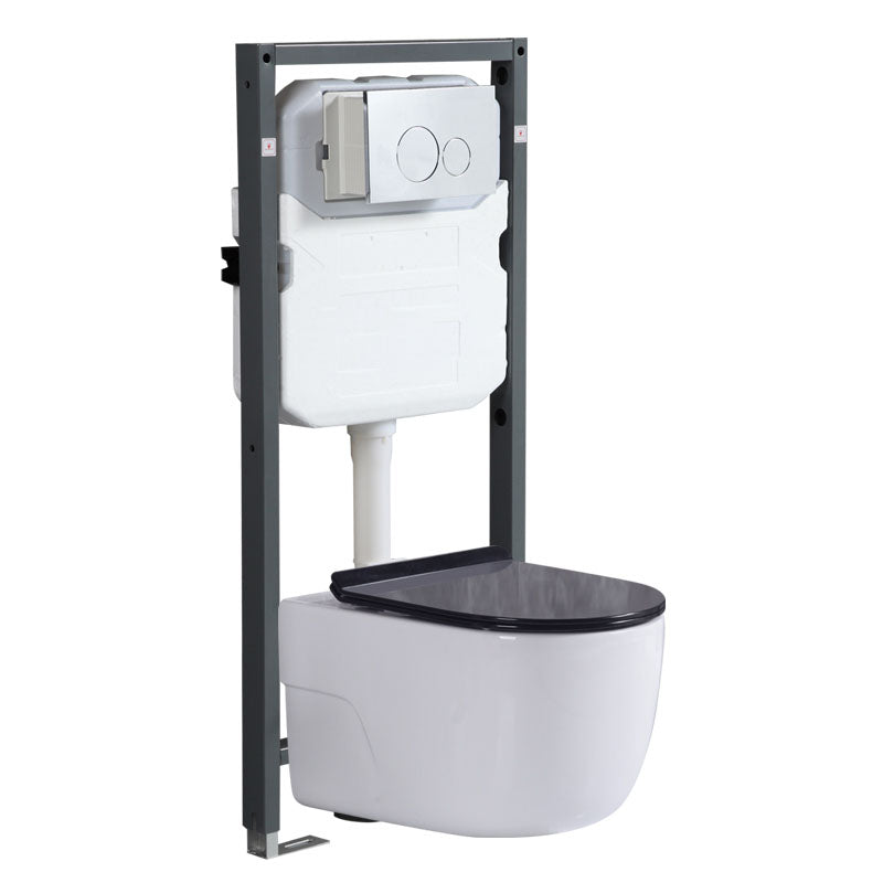 Antimicrobial Smart Wall Mounted Bidet Temperature Control Ceramic Toilet