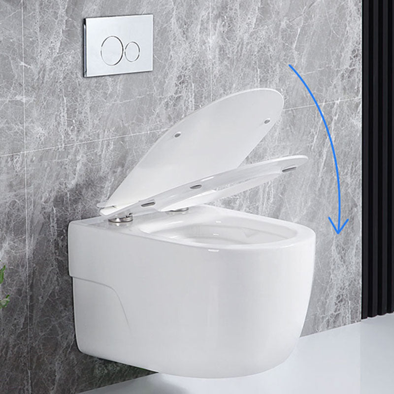 Antimicrobial Smart Wall Mounted Bidet Temperature Control Ceramic Toilet