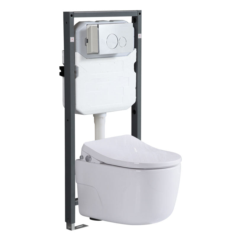 Antimicrobial Smart Wall Mounted Bidet Temperature Control Ceramic Toilet