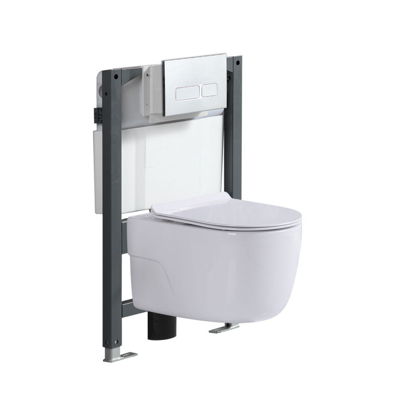 Antimicrobial Smart Wall Mounted Bidet Temperature Control Ceramic Toilet