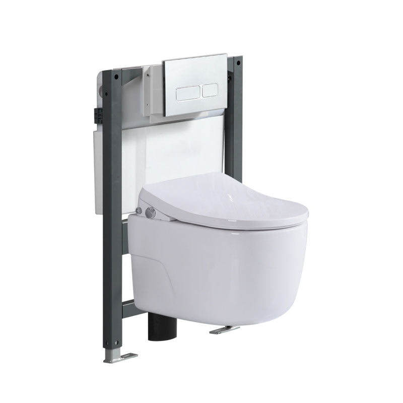 Antimicrobial Smart Wall Mounted Bidet Temperature Control Ceramic Toilet