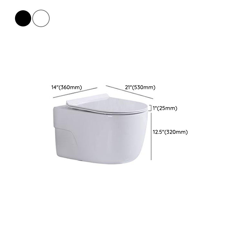 Antimicrobial Smart Wall Mounted Bidet Temperature Control Ceramic Toilet