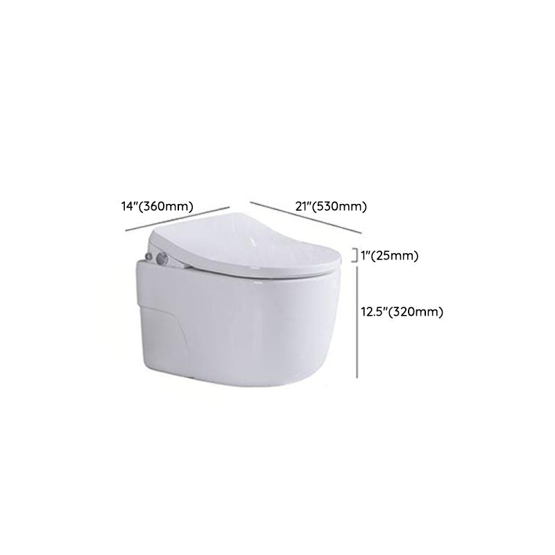 Antimicrobial Smart Wall Mounted Bidet Temperature Control Ceramic Toilet