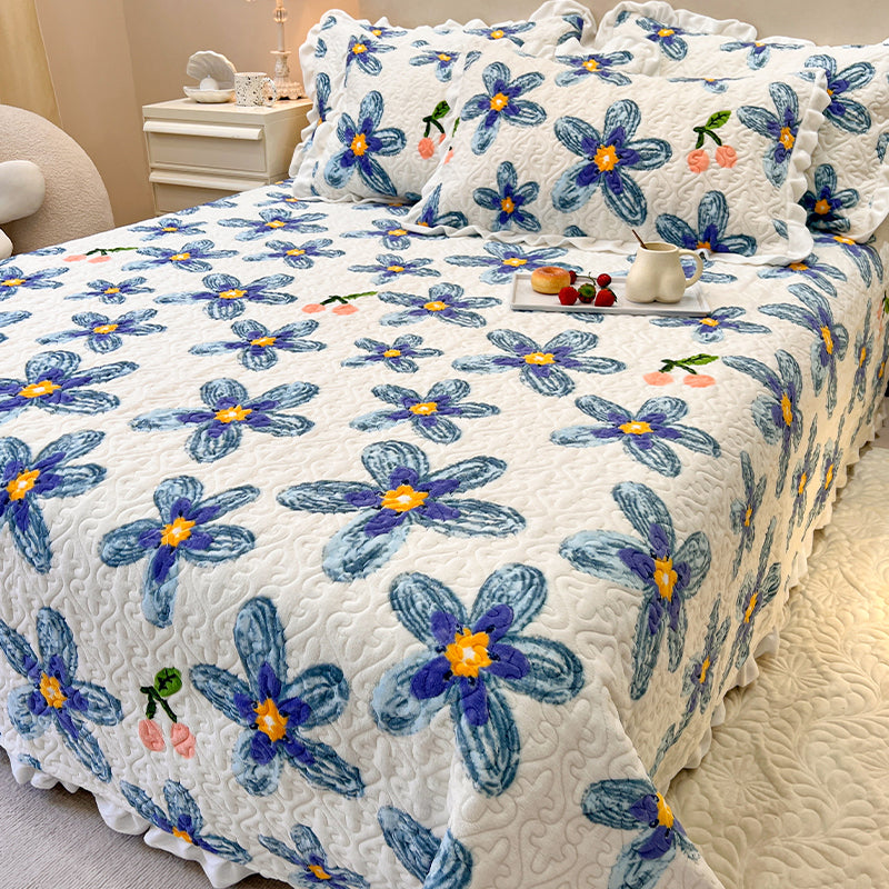 Cotton Bed Sheet 3-Piece Cartoon Wrinkle Resistant Sheet Set