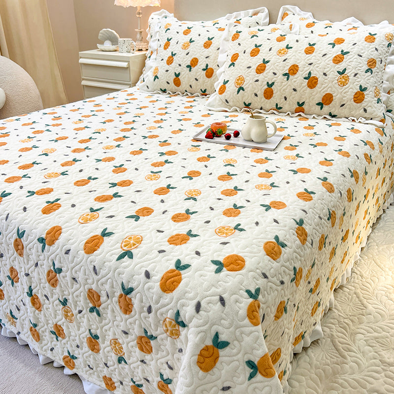 Cotton Bed Sheet 3-Piece Cartoon Wrinkle Resistant Sheet Set