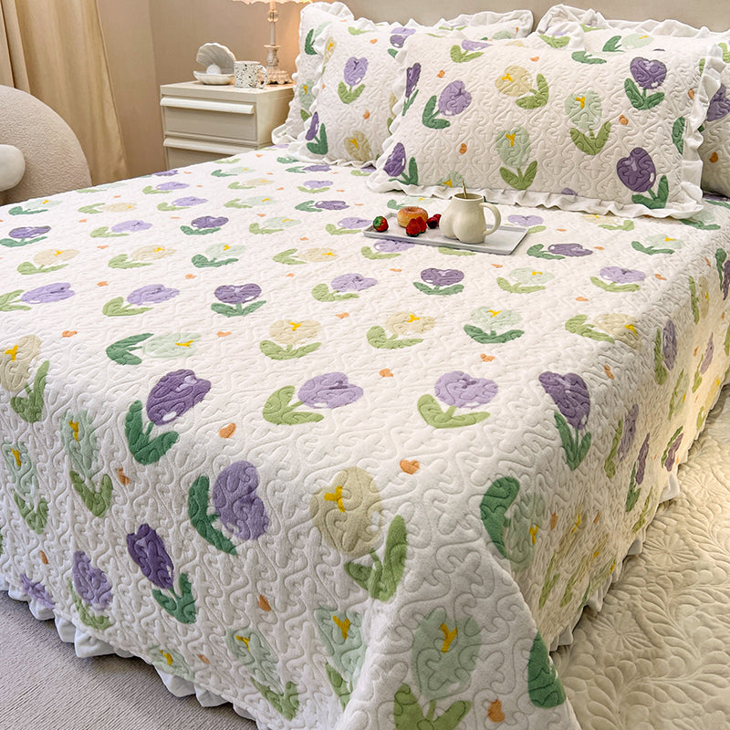 Cotton Bed Sheet 3-Piece Cartoon Wrinkle Resistant Sheet Set