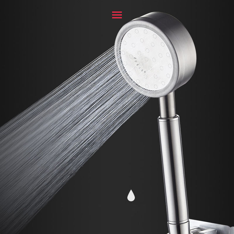 Classic Shower Head Round Metal Handheld Shower Head in Silver