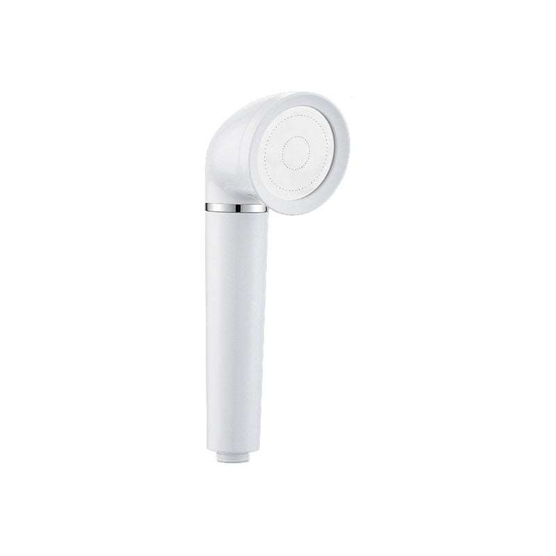 White Round Shower Head Plastic Supercharged Handheld Shower Head