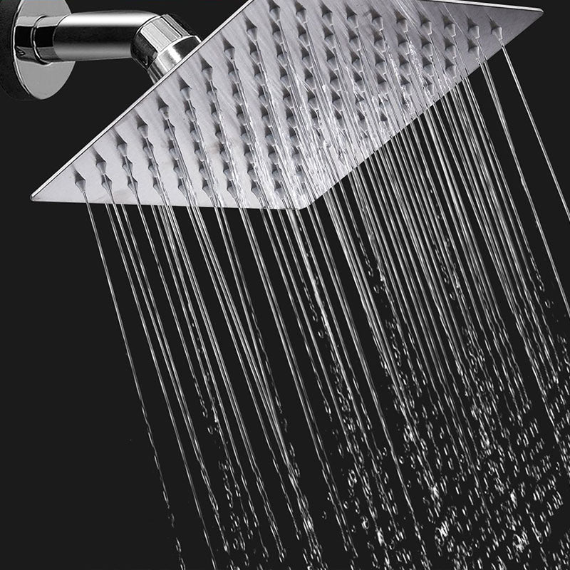 Shower Head Square Wall Mounted Raining Jet Stainless Shower Head