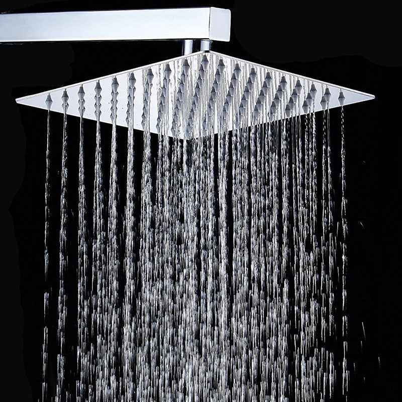 Shower Head Square Wall Mounted Raining Jet Stainless Shower Head