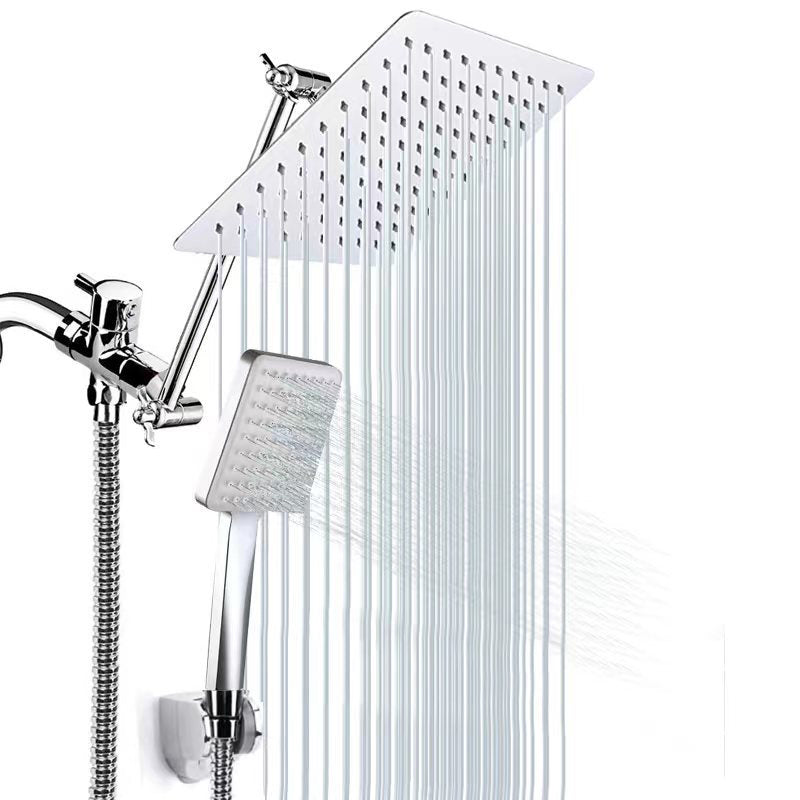 Classic Dual Shower Head Water Efficient Suqare Metal Dual Shower Head