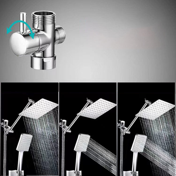 Classic Dual Shower Head Water Efficient Suqare Metal Dual Shower Head