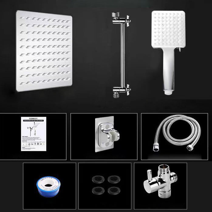 Classic Dual Shower Head Water Efficient Suqare Metal Dual Shower Head