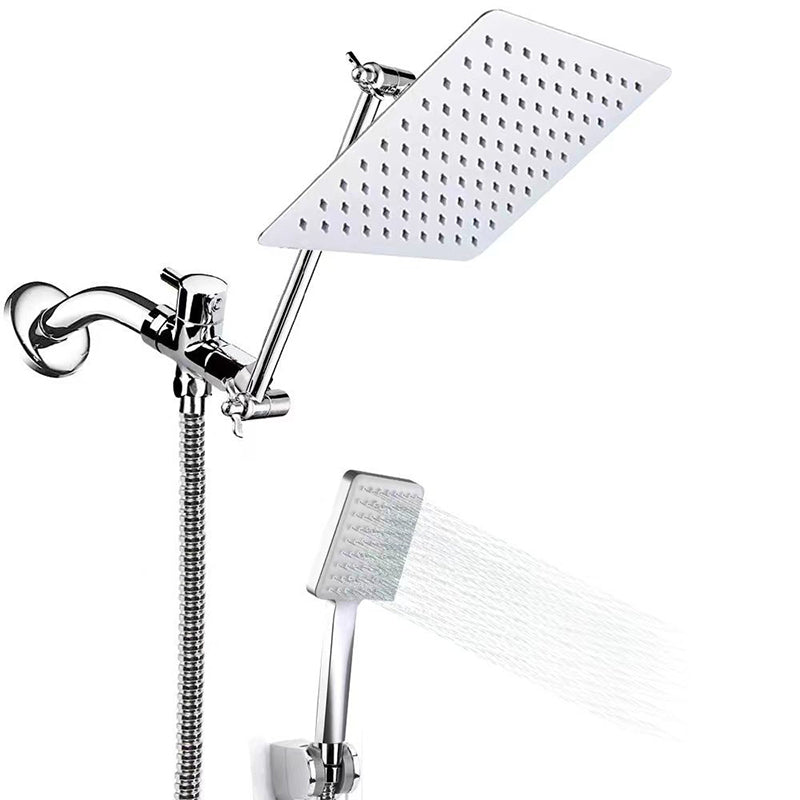 Classic Dual Shower Head Water Efficient Suqare Metal Dual Shower Head