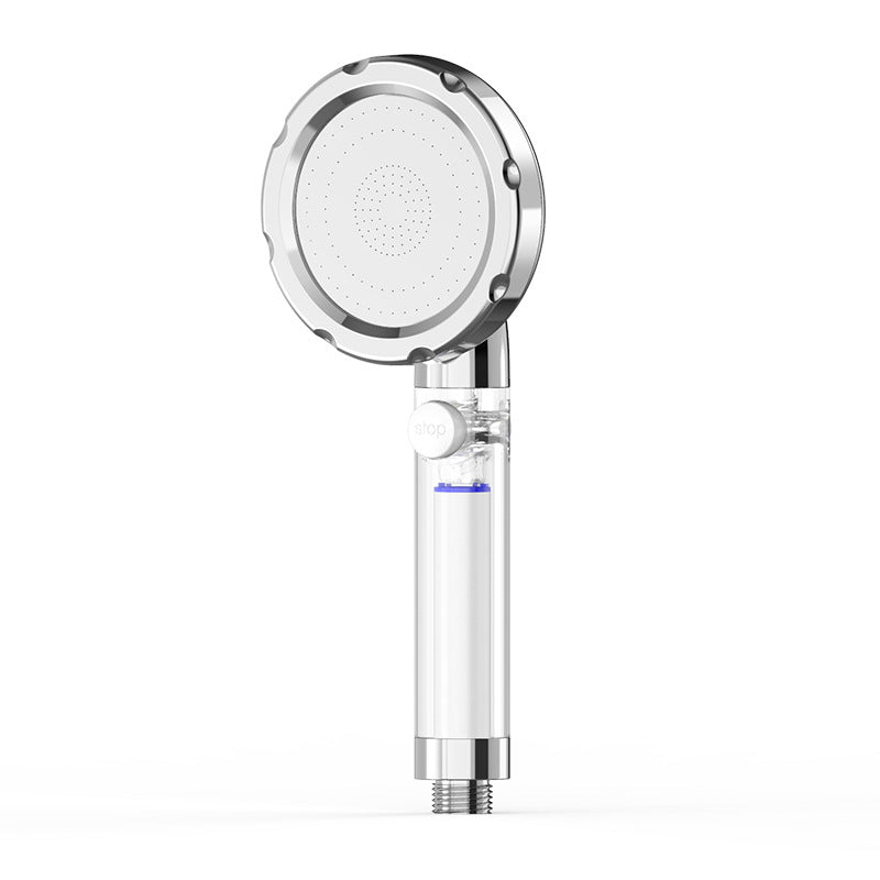 Silver Handheld Shower Head Standard Round Shower Head Combo