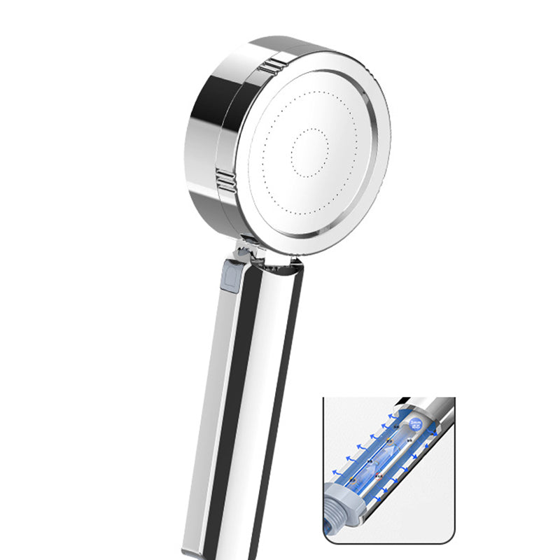 Metal Shower Heads Round Handheld Adjustable Shower Heads with Self-Cleaning