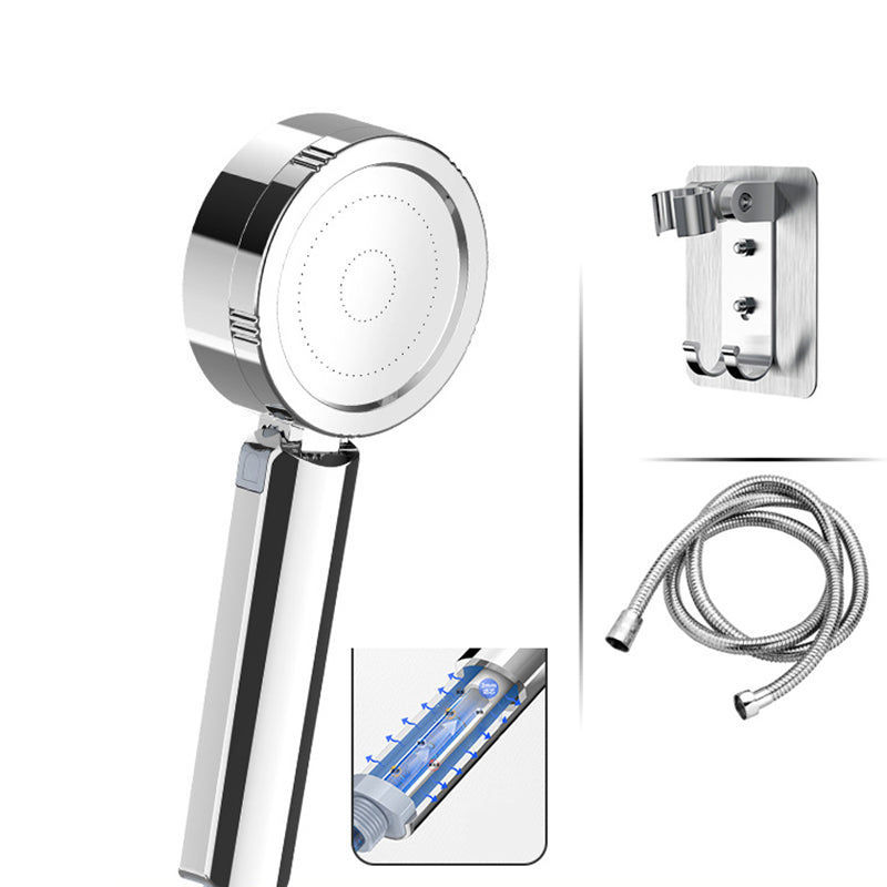 Metal Shower Heads Round Handheld Adjustable Shower Heads with Self-Cleaning