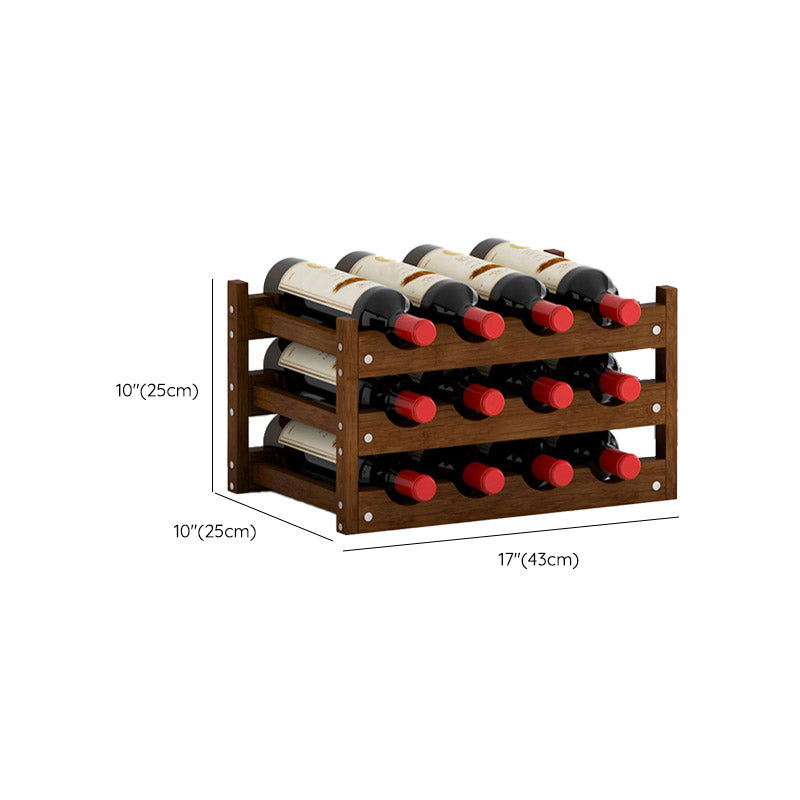 Solid Wood Wine Rack Countertop Wine Bottle Rack for Living Room