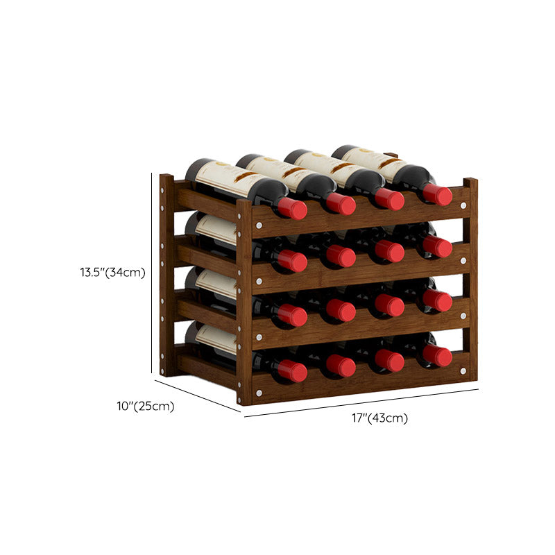 Solid Wood Wine Rack Countertop Wine Bottle Rack for Living Room