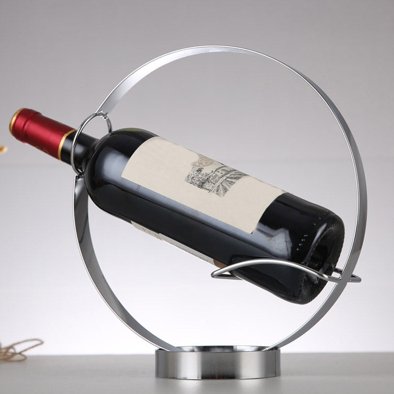 Countertop Wine Rack Metal Glam Wine Bottle Rack for Living Room