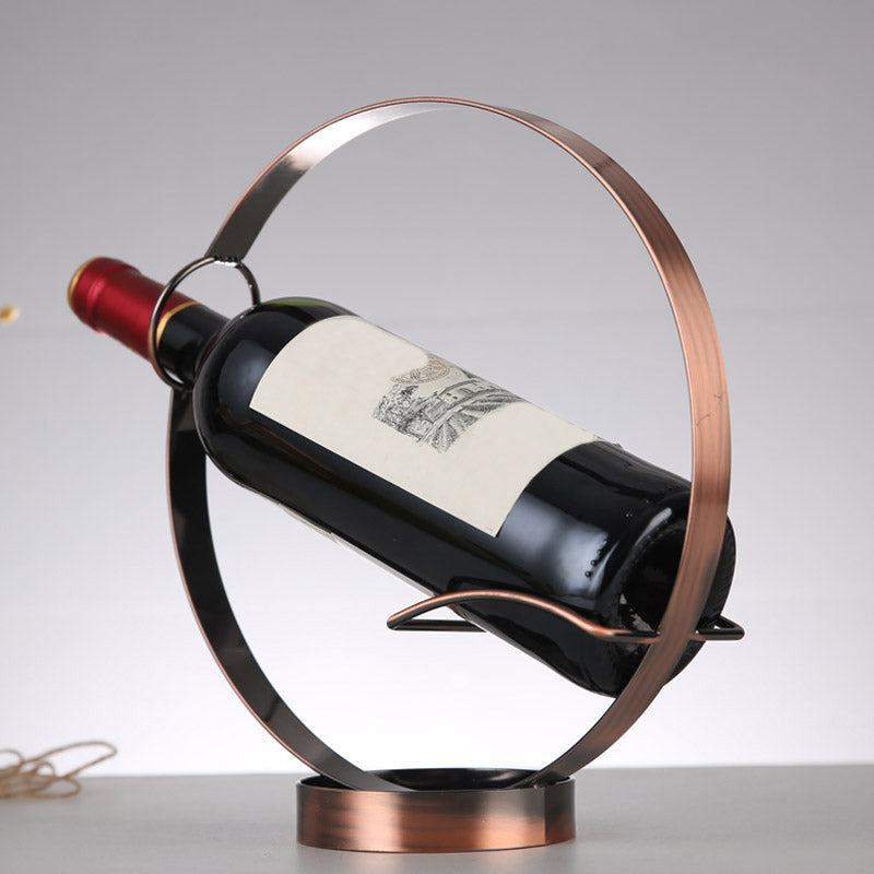 Countertop Wine Rack Metal Glam Wine Bottle Rack for Living Room