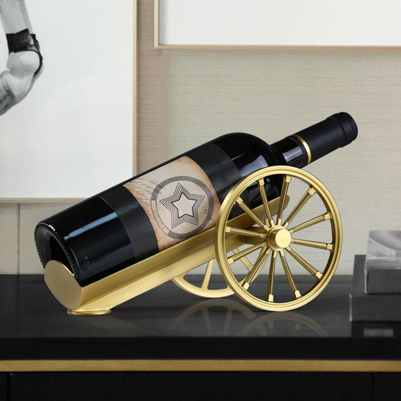 Countertop Wine Rack Metal Gold Wine Bottle Rack for Living Room