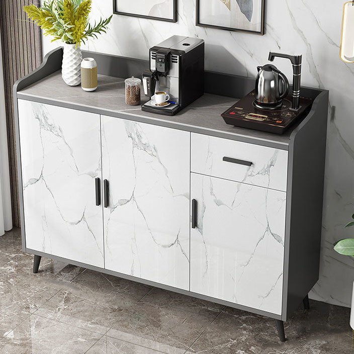 Stone Sideboard Modern Style Side Board with Drawers and Cabinets