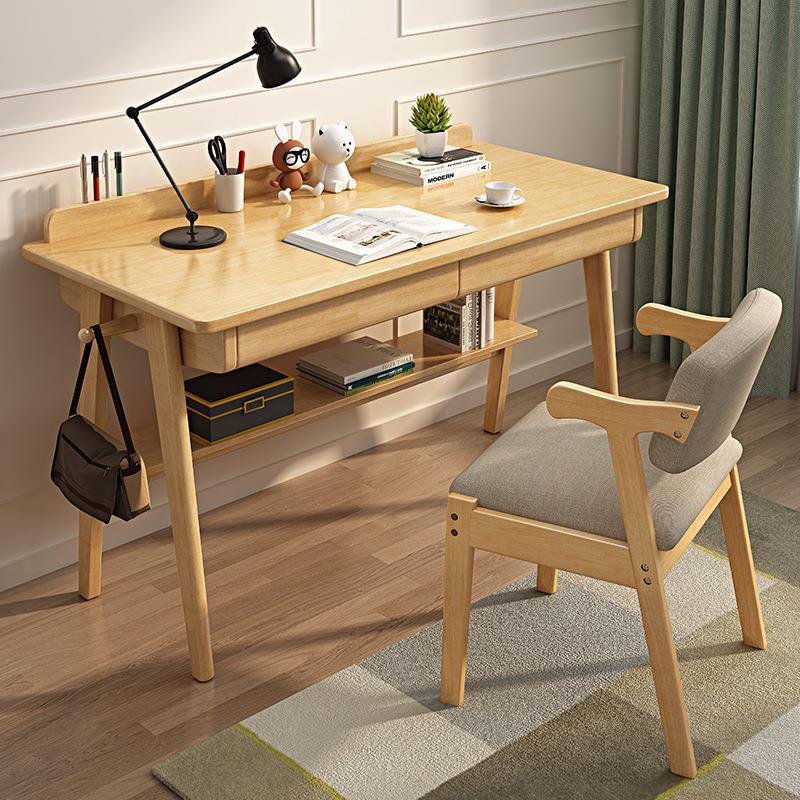 Rectangular Shaped Home Working Table Wood Writing Desk in Natural